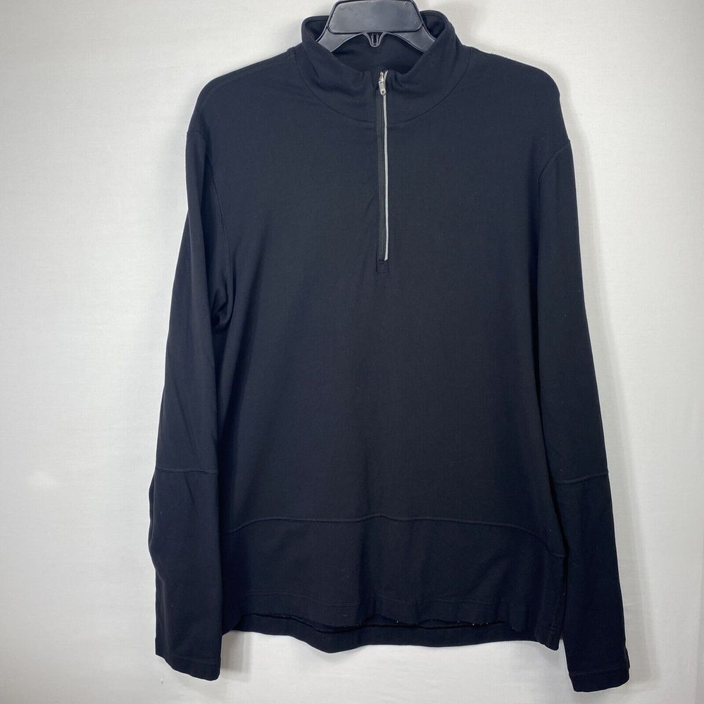 Lululemon Mens Speed 1/4 Zip Black Fits Size XL No Size Dot - Reflective Detail
